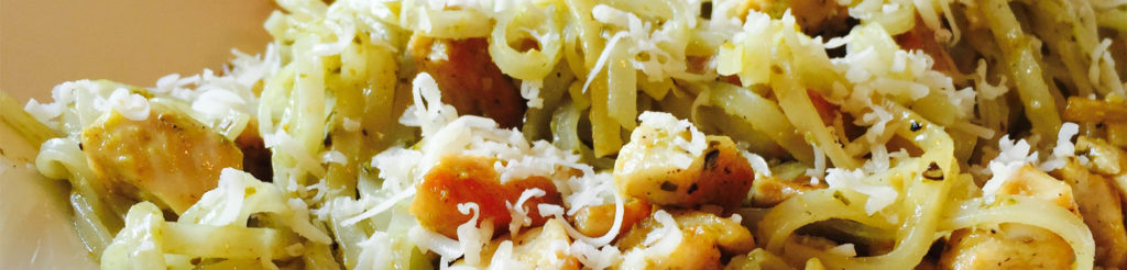Pasta kana-pesto kastmes