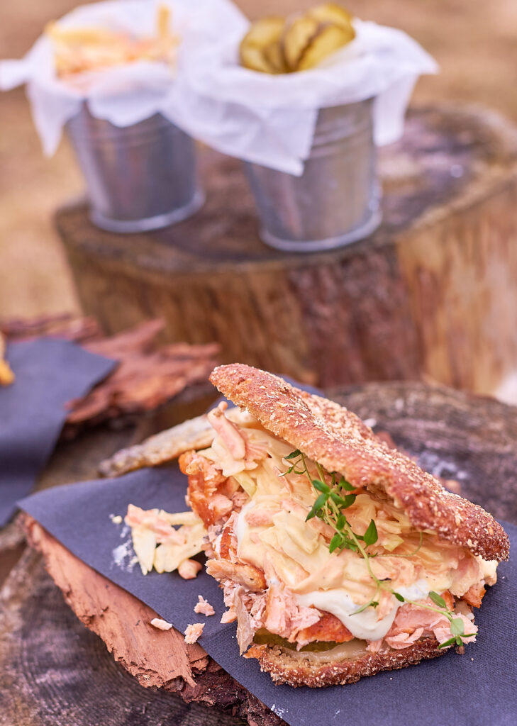 rebitud lõhe burger