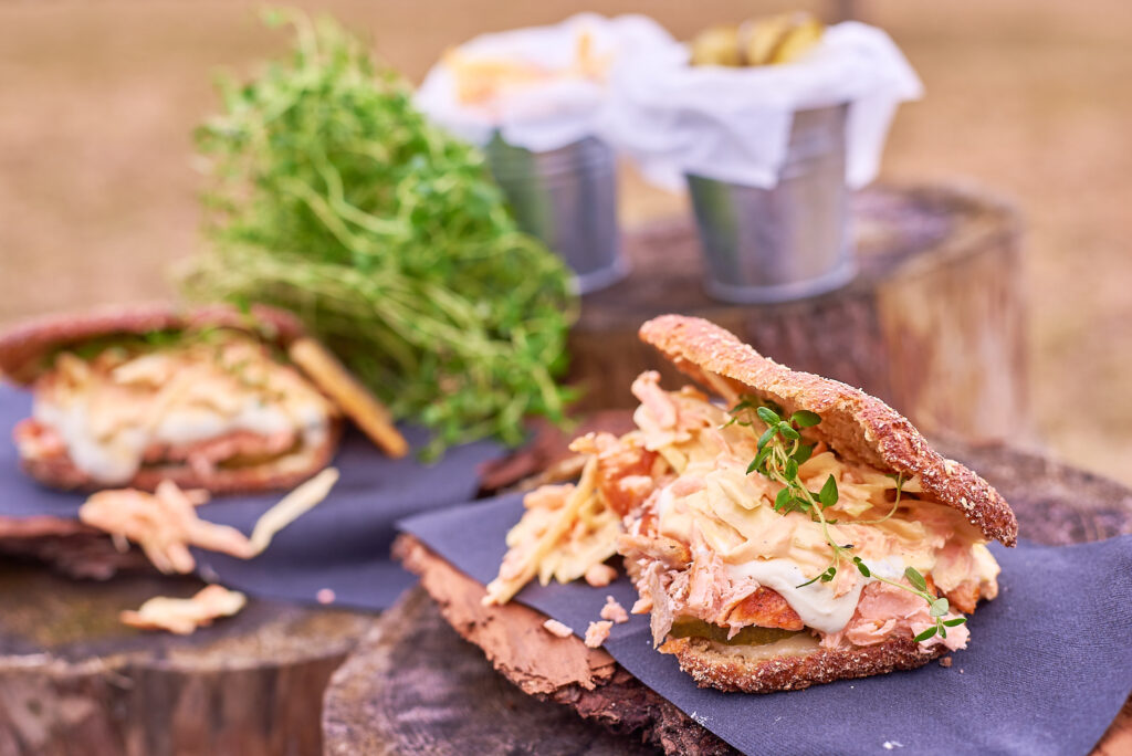 rebitud lõhe burger